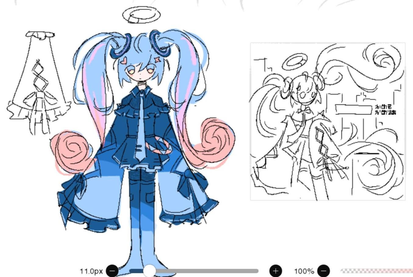 Initial concept sketching for Somni-tune (spinnyternally, 7/21)
